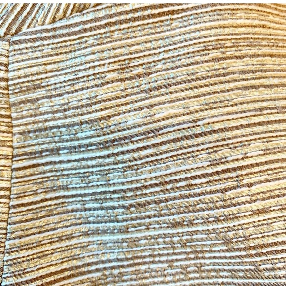 NEW TALBOTS Gold White Textured 3/4 Sleeve Blazer - Picture 3 of 5